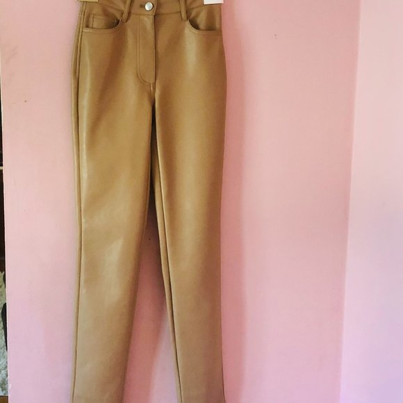 Aritzia Melina Slim Pant Gold Camel 00 - Picture 4 of 6